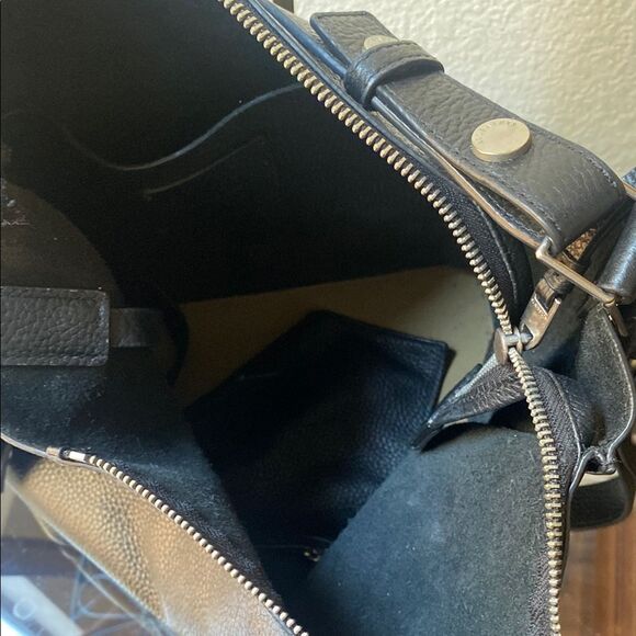 ALLSAINTS All Saints Kita Pebbled Leather Crossbody Shoulder Bag Black - Picture 12 of 12